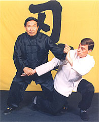 Master Chee teaching Alan application of Luohan Ru-Yi 